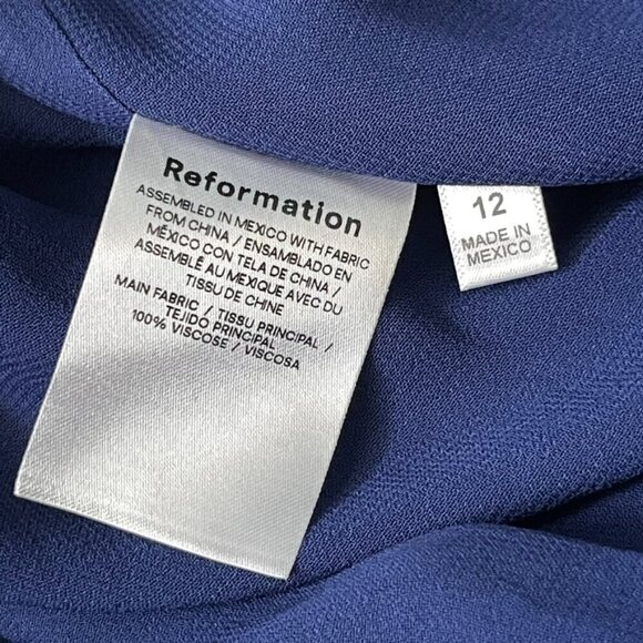Reformation Theo Dress in Blue Danube Size 12 - Picture 8 of 13